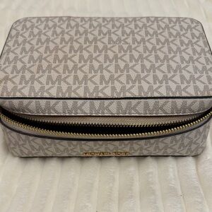 Michael Kors Cream Monogram Pouch